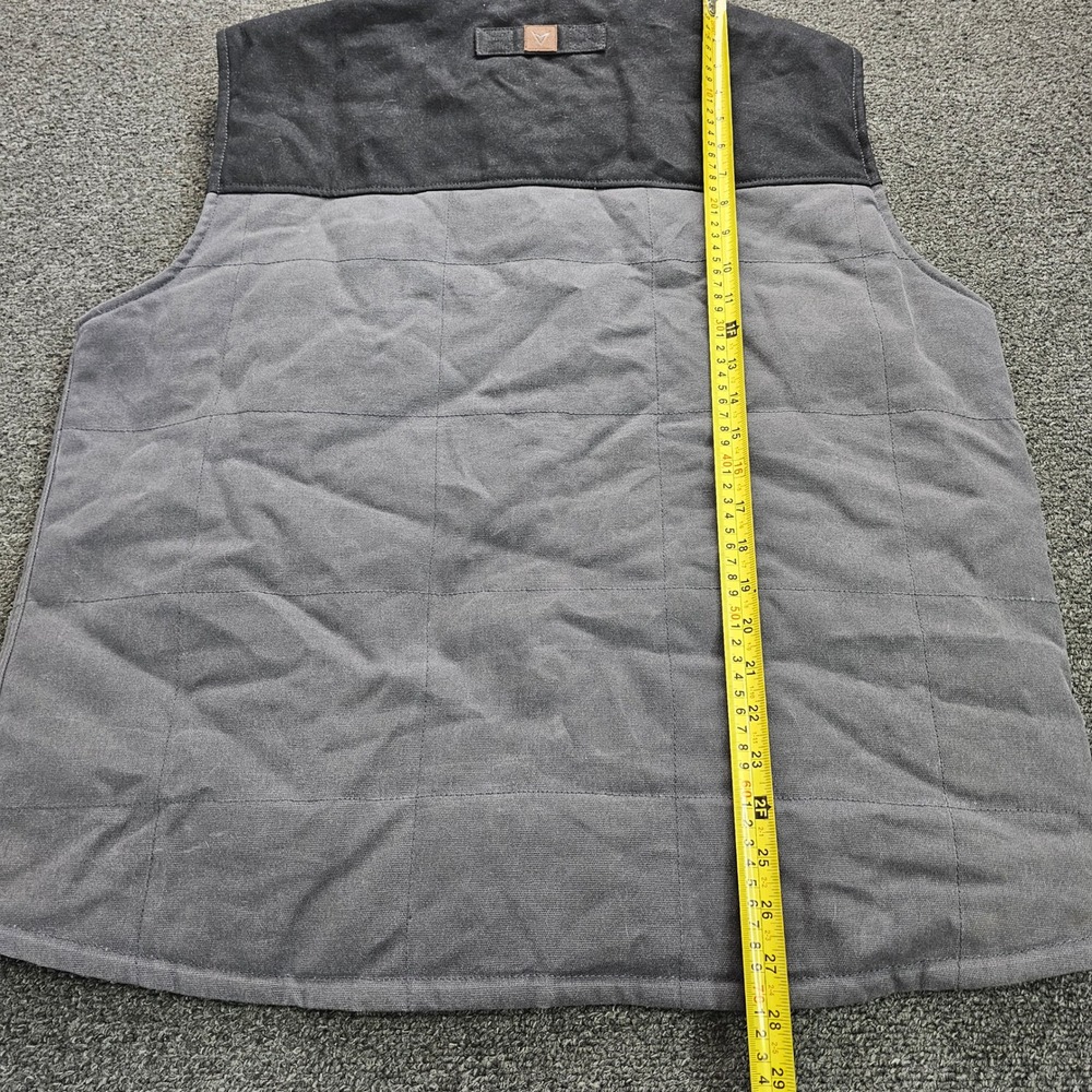 Venado Concealed Carry Vest Mens Large Canvas Quilted Work Grey Full Zip Snap - Picture 9 of 11